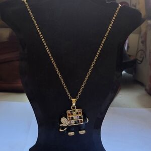 Elegant Gold Elephant Pendant Necklace